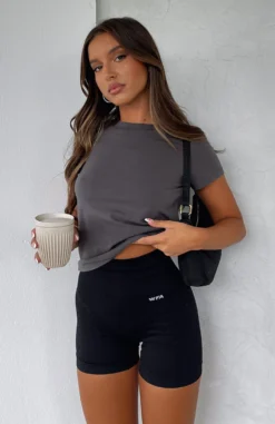 Figure It Out Tee Charcoal