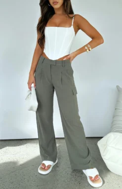 Who Do You Think You Are Linen Pants Khaki