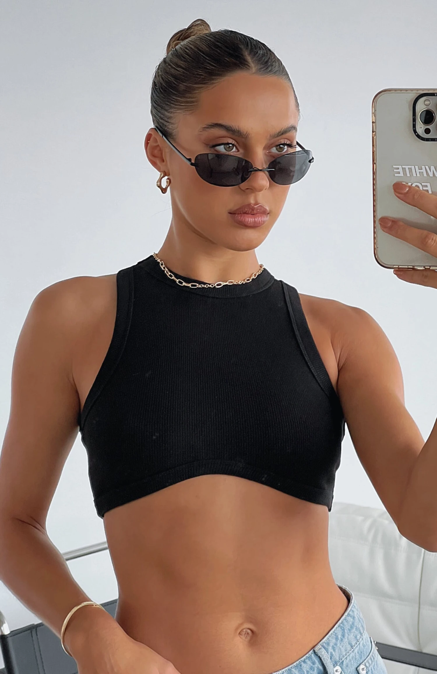 Commit To Me Crop Black