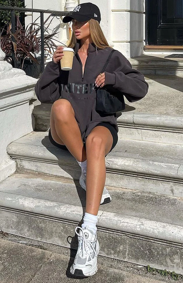 High Standard Zip Front Sweater Shadow - Image 6