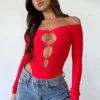 None Of Your Concern Bodysuit Red