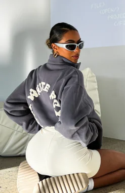 Project 5 Zip Front Sweater Volcanic