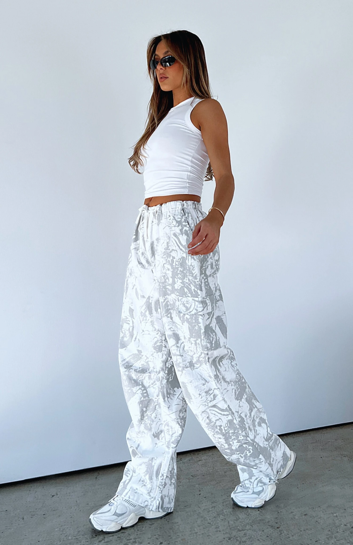 Real Satisfaction Cargo Pants Grey Marble - Image 5