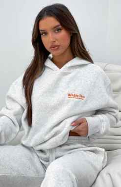 Sports Academy Oversized Hoodie Grey Marle