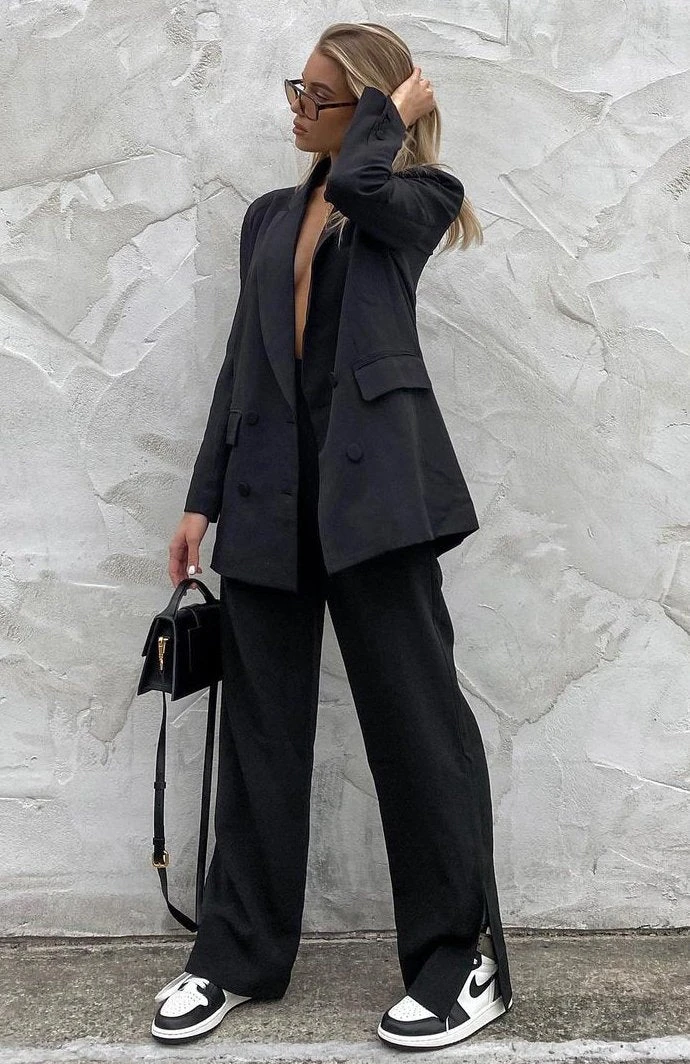 Press Pause Pants Black