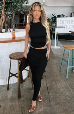 Invites Only Maxi Skirt Black