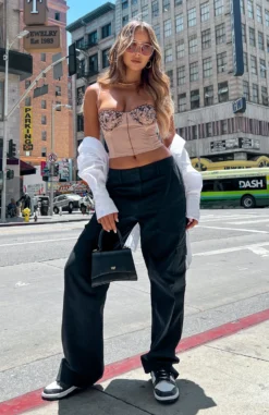 Know Your Worth Pants Black