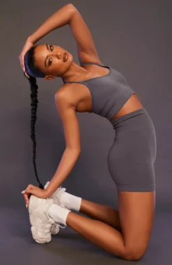 Seamless High Waisted Shorts Shadow