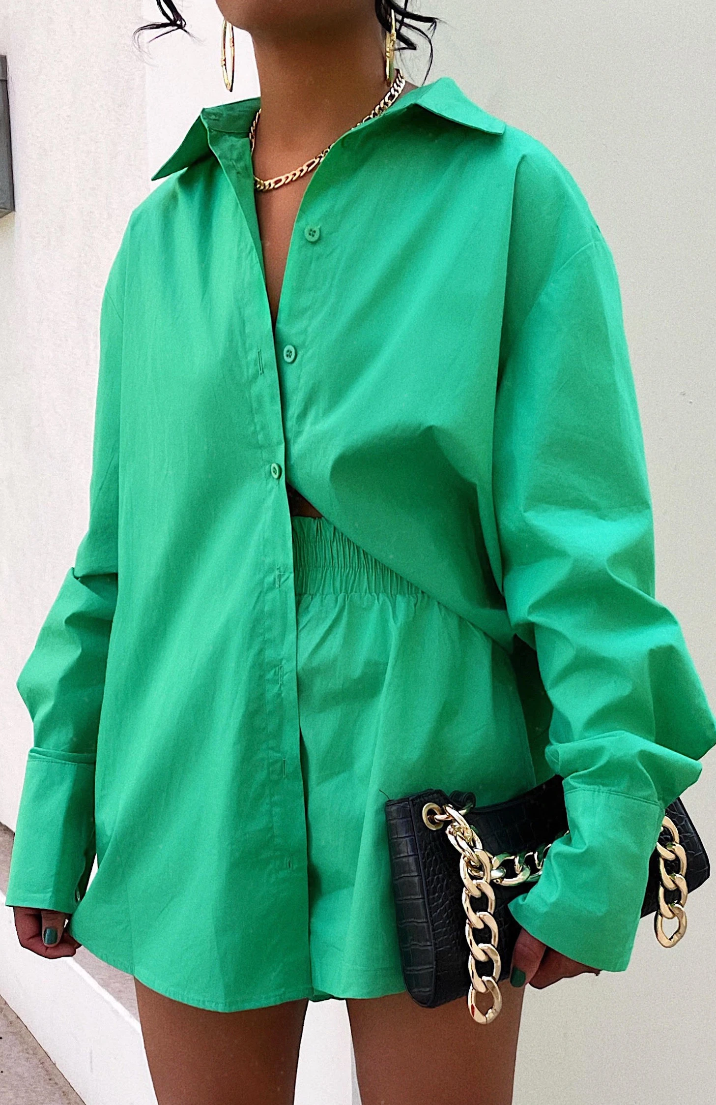 Golden Sunset Shorts Green